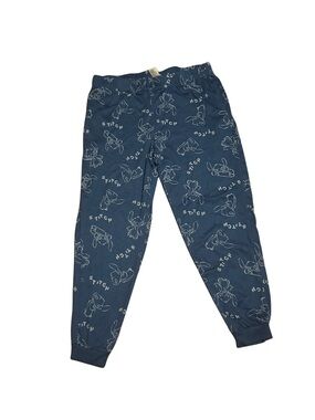 Disney Blue Stitch Print Jogger Pants